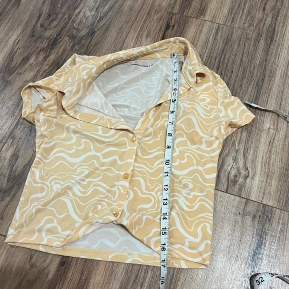 Nwt Abercrombie & Fitch Slinky Button Collared Sh… - image 4